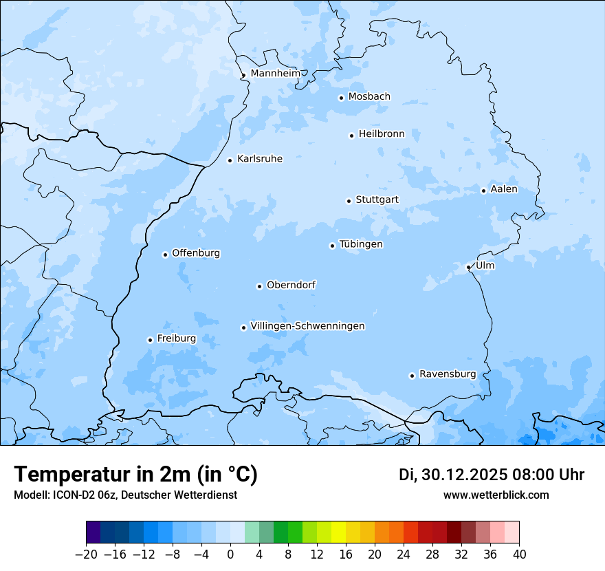 Modellkarten Temperatur