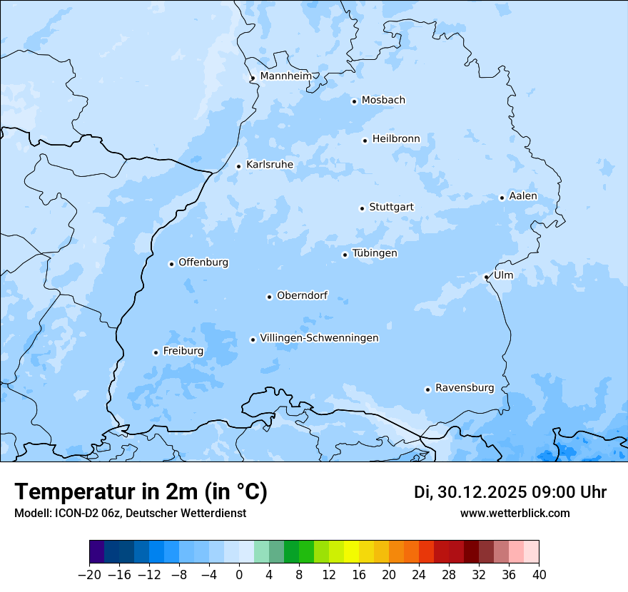 Modellkarten Temperatur