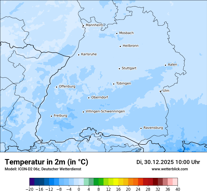 Modellkarten Temperatur