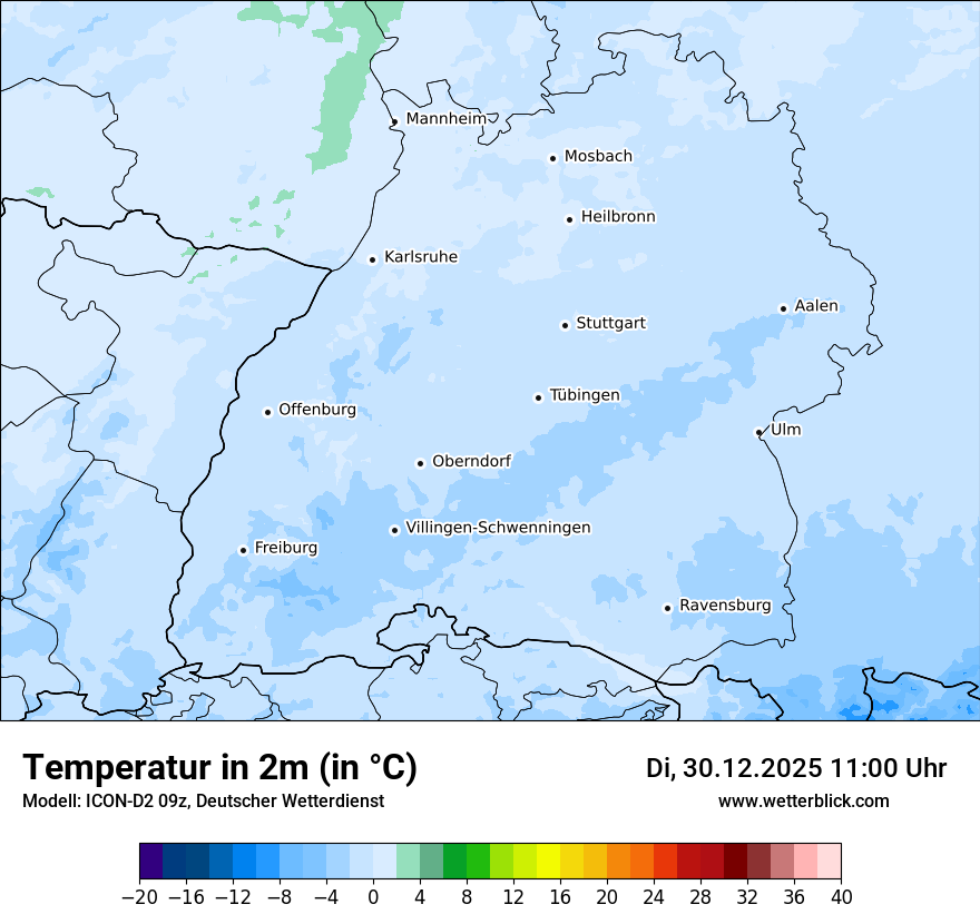 Modellkarten Temperatur