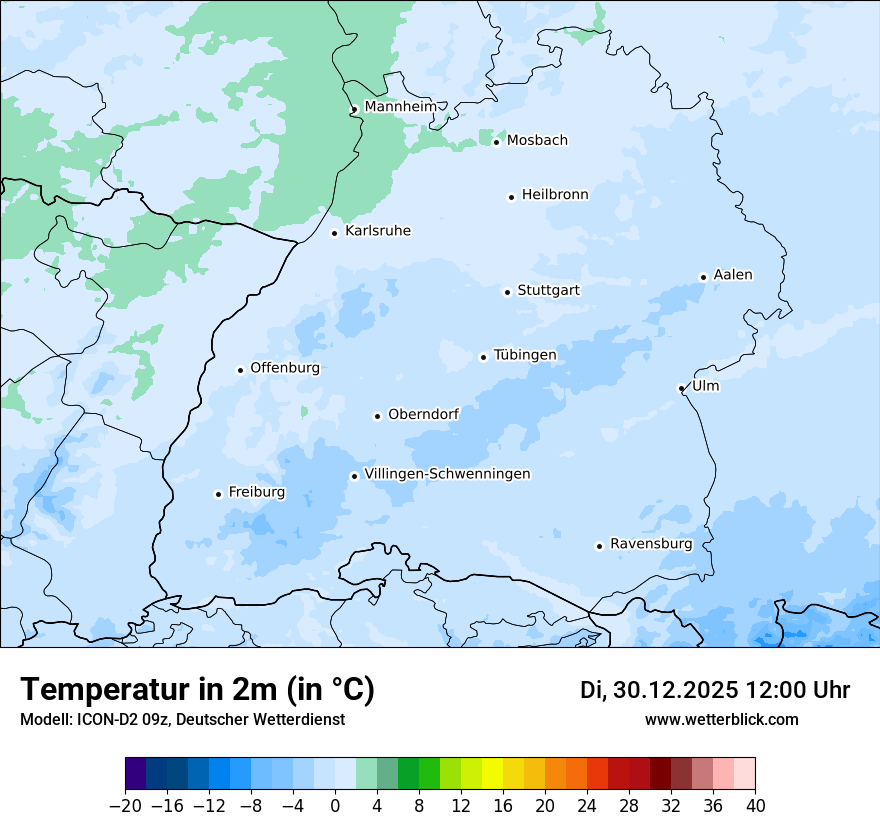 Modellkarten Temperatur