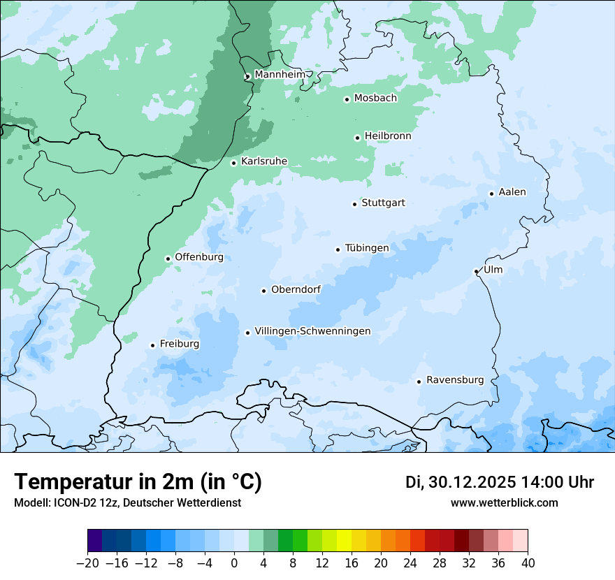 Modellkarten Temperatur