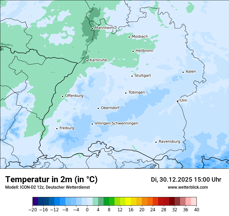 Modellkarten Temperatur