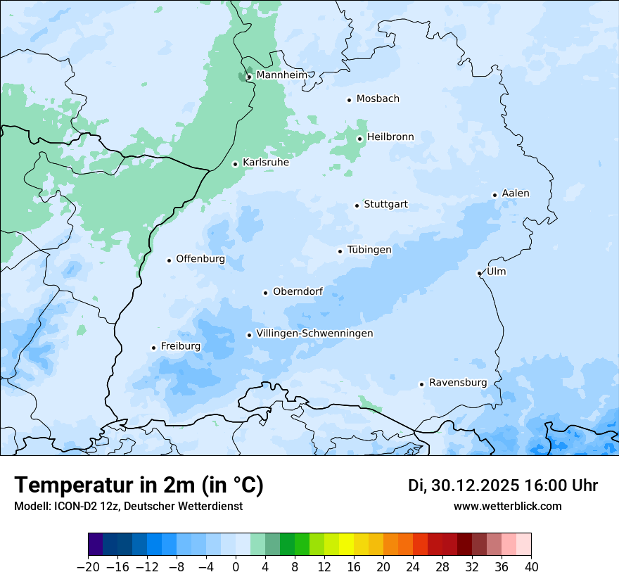 Modellkarten Temperatur