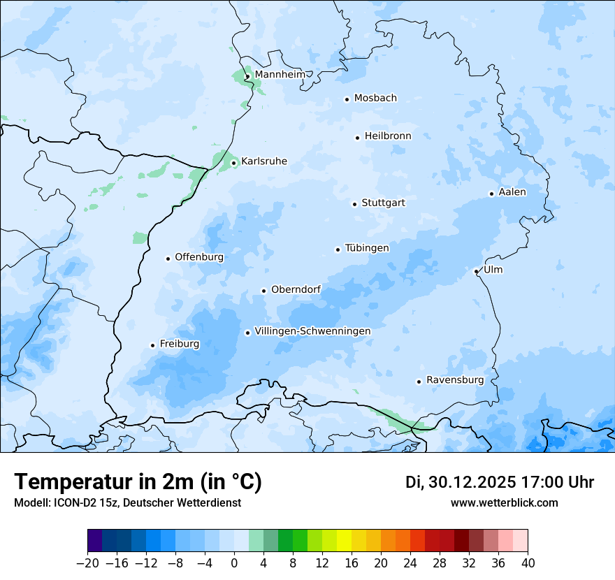 Modellkarten Temperatur
