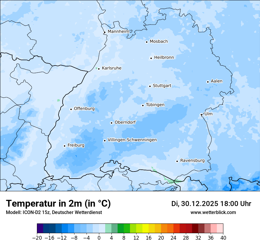 Modellkarten Temperatur