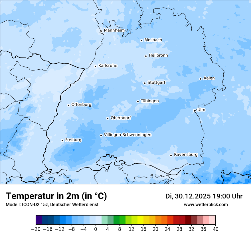 Modellkarten Temperatur