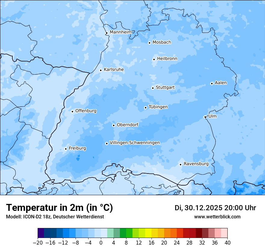 Modellkarten Temperatur