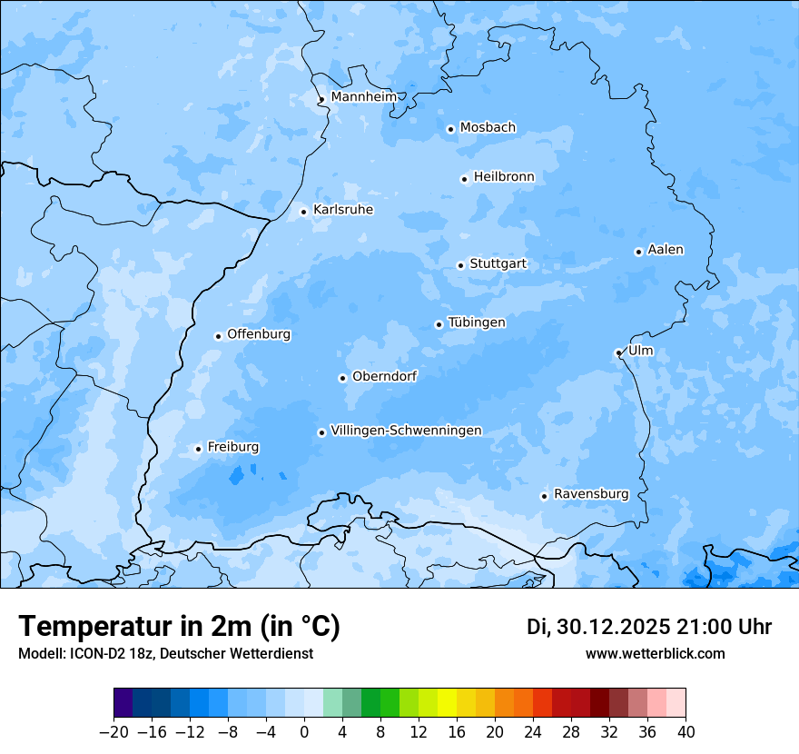 Modellkarten Temperatur