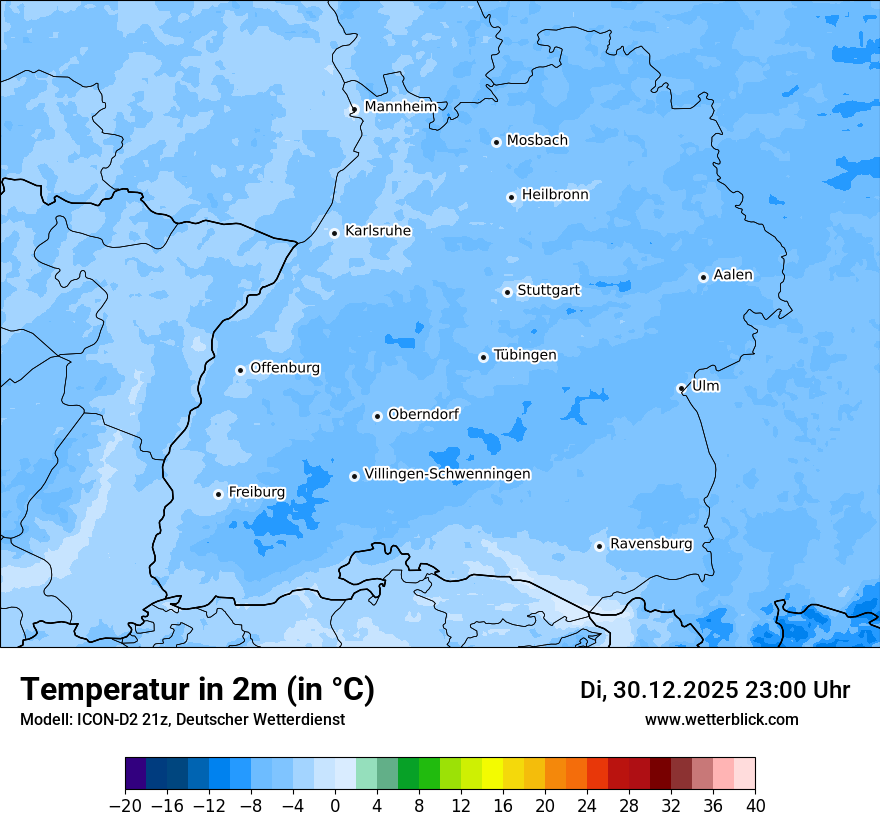 Modellkarten Temperatur