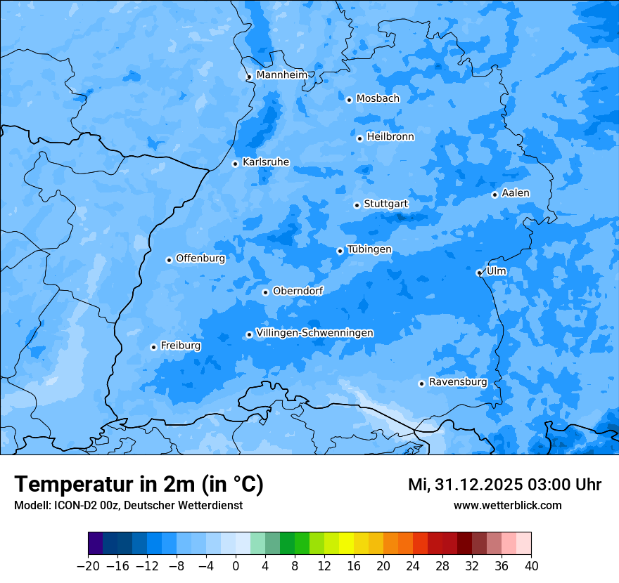Modellkarten Temperatur