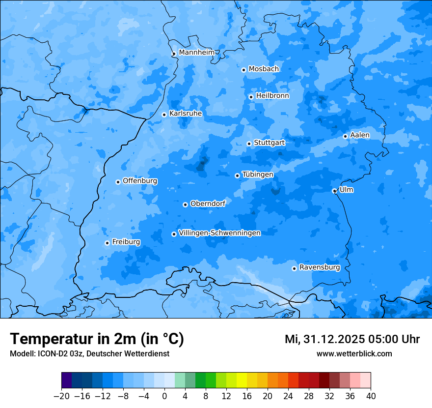 Modellkarten Temperatur