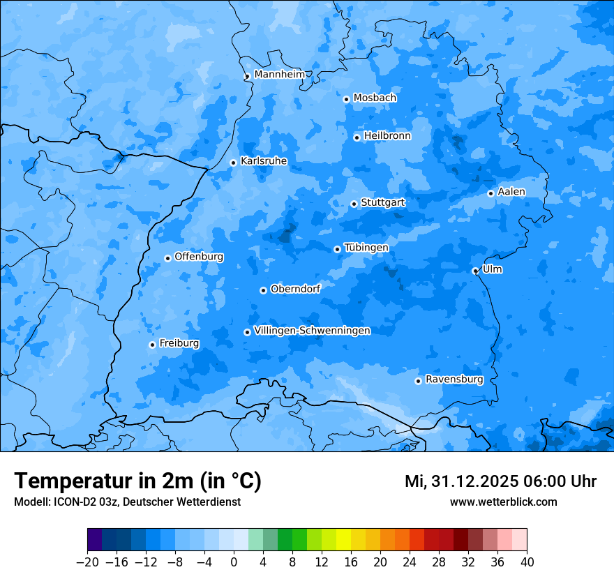 Modellkarten Temperatur