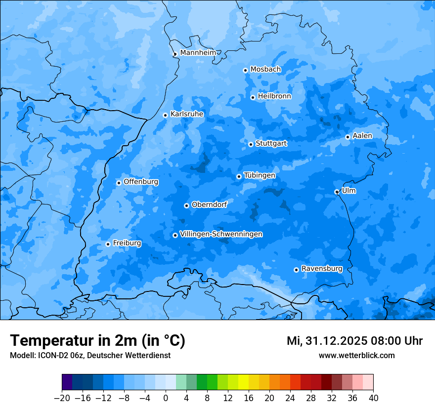 Modellkarten Temperatur
