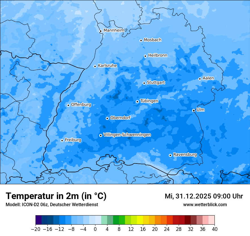 Modellkarten Temperatur