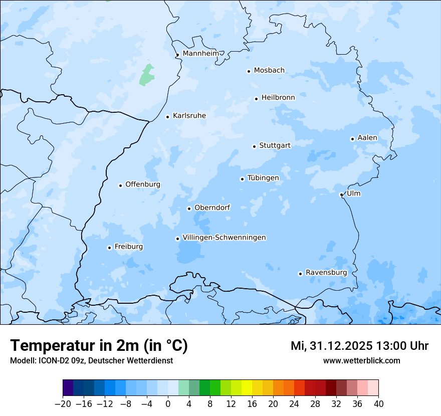 Modellkarten Temperatur