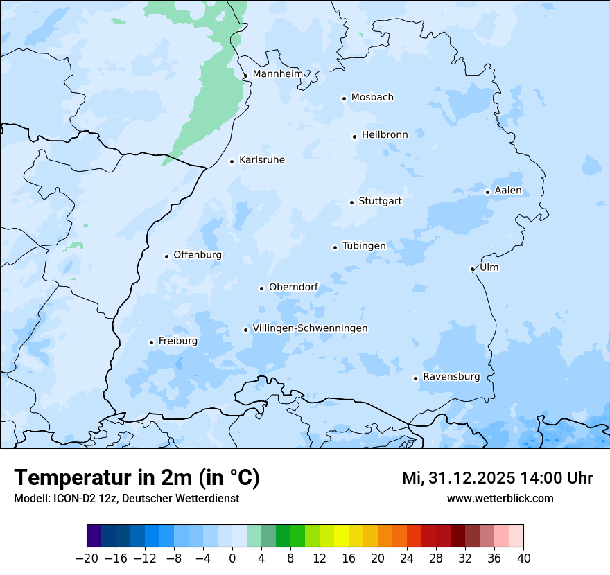 Modellkarten Temperatur