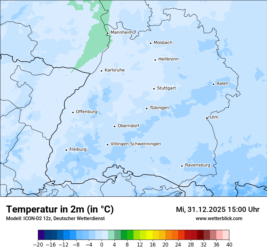 Modellkarten Temperatur