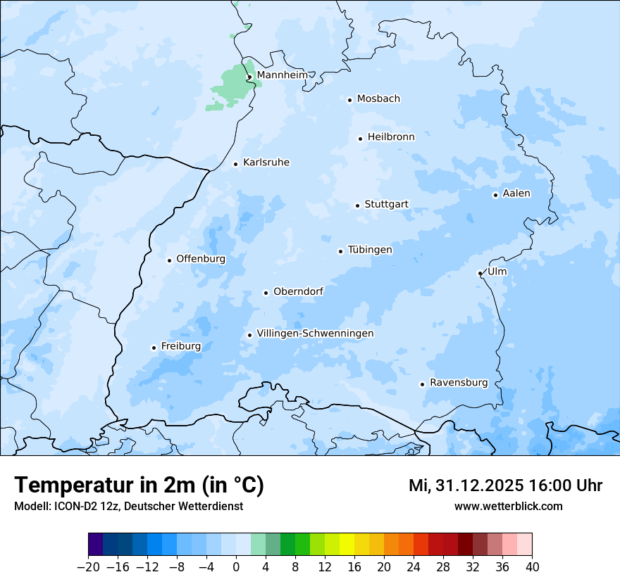 Modellkarten Temperatur