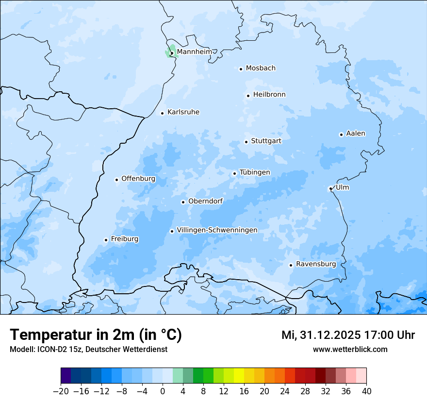 Modellkarten Temperatur