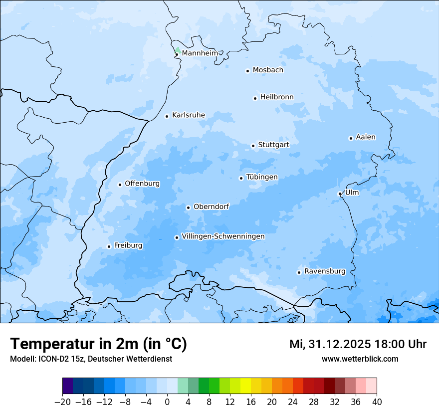 Modellkarten Temperatur