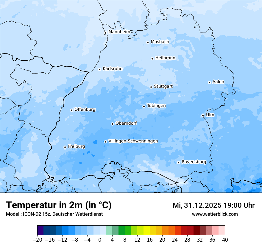 Modellkarten Temperatur