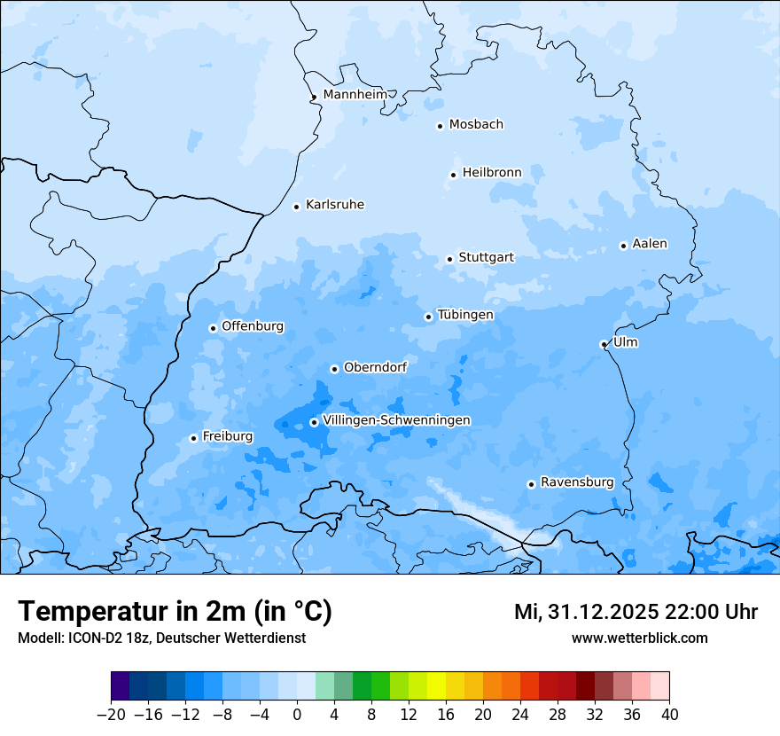 Modellkarten Temperatur