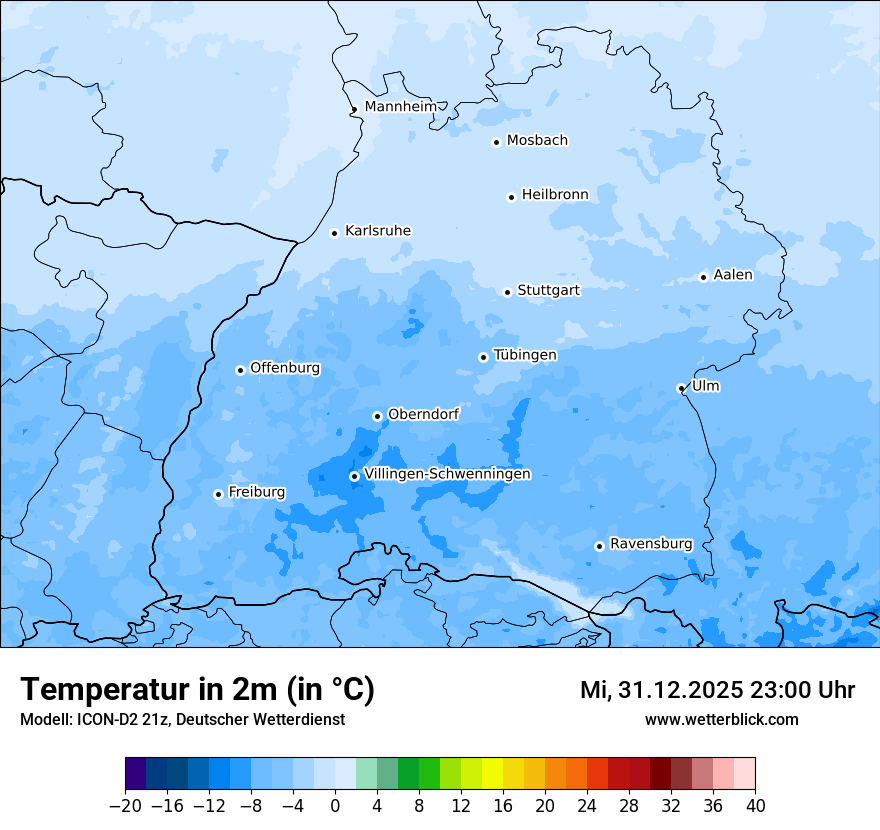 Modellkarten Temperatur