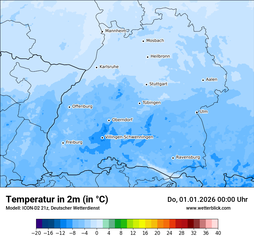 Modellkarten Temperatur