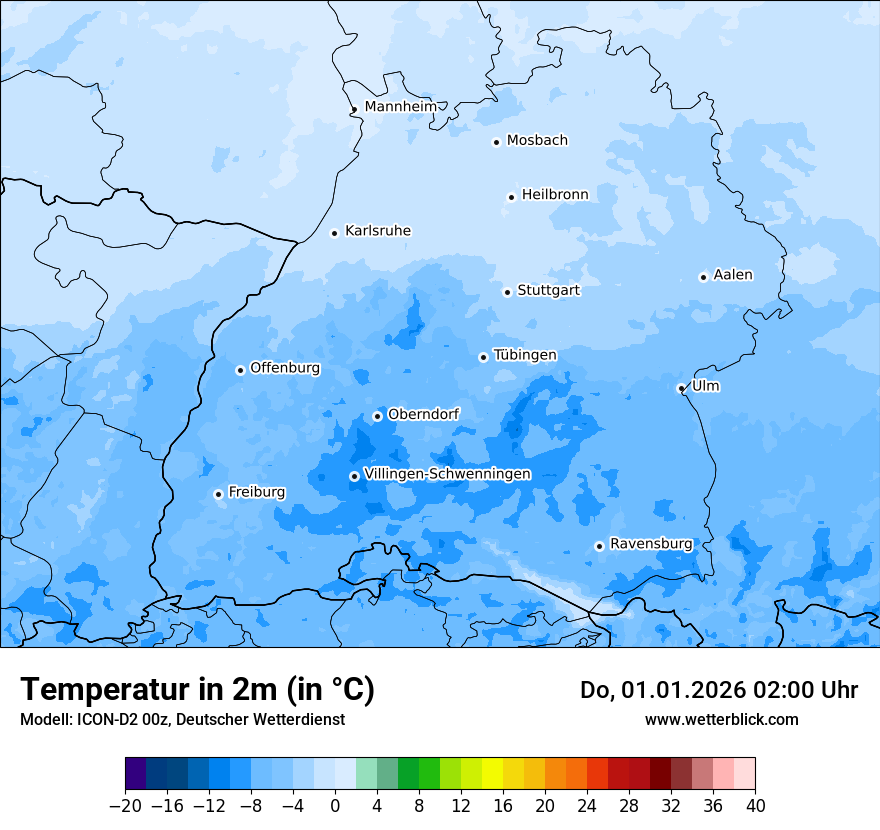 Modellkarten Temperatur