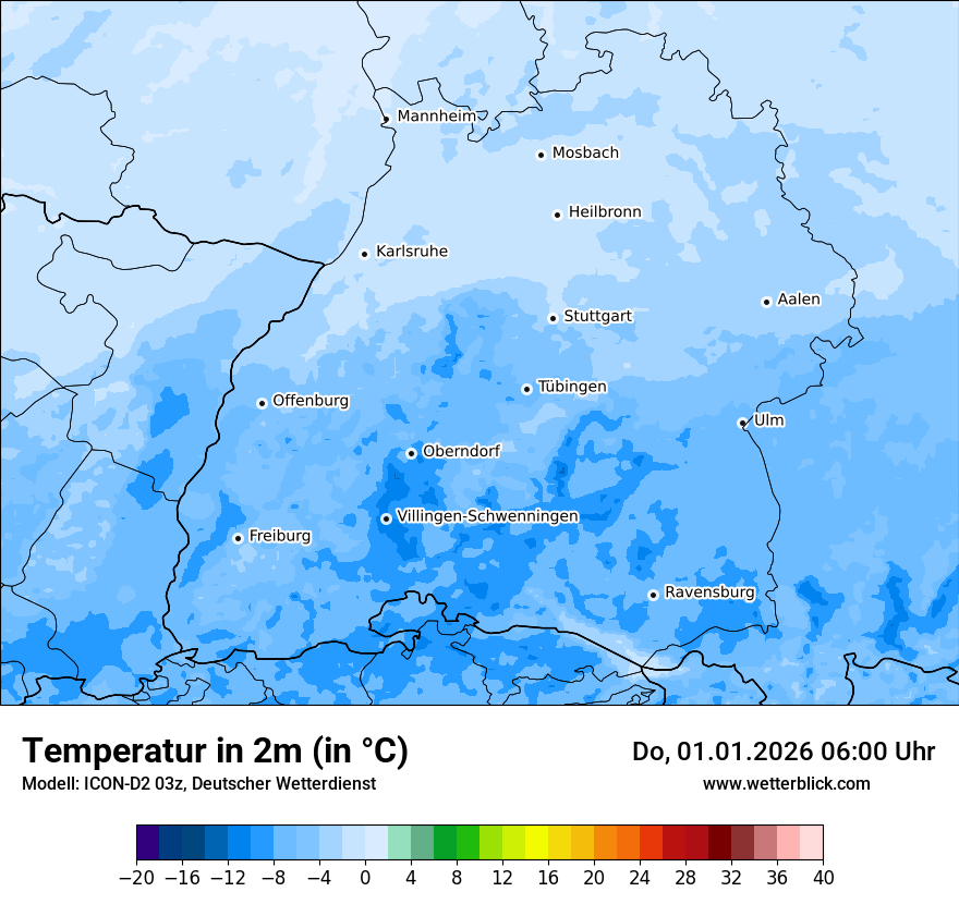 Modellkarten Temperatur