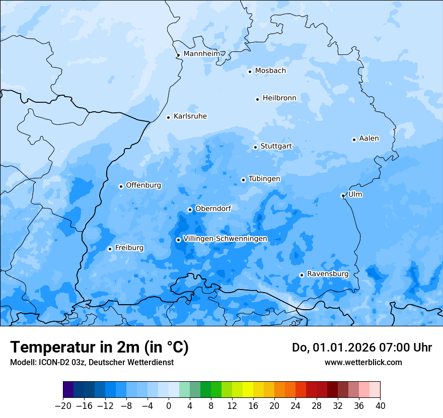Modellkarten Temperatur