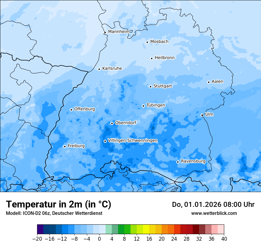 Modellkarten Temperatur