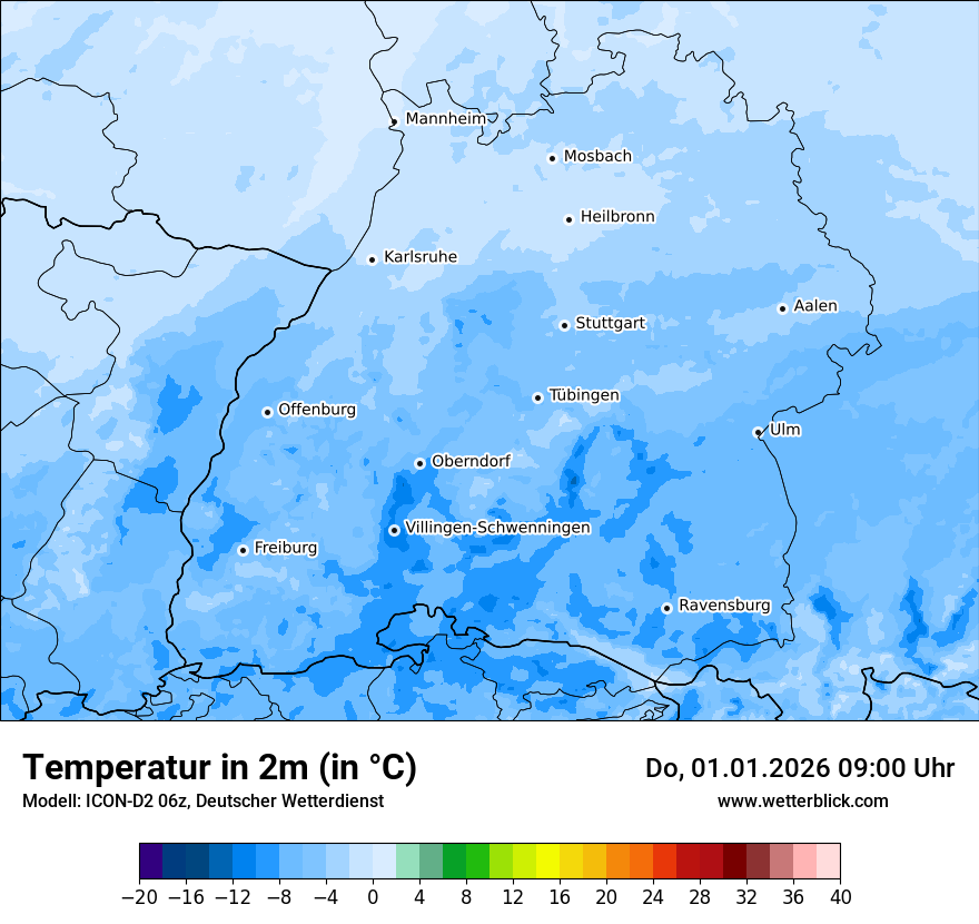 Modellkarten Temperatur