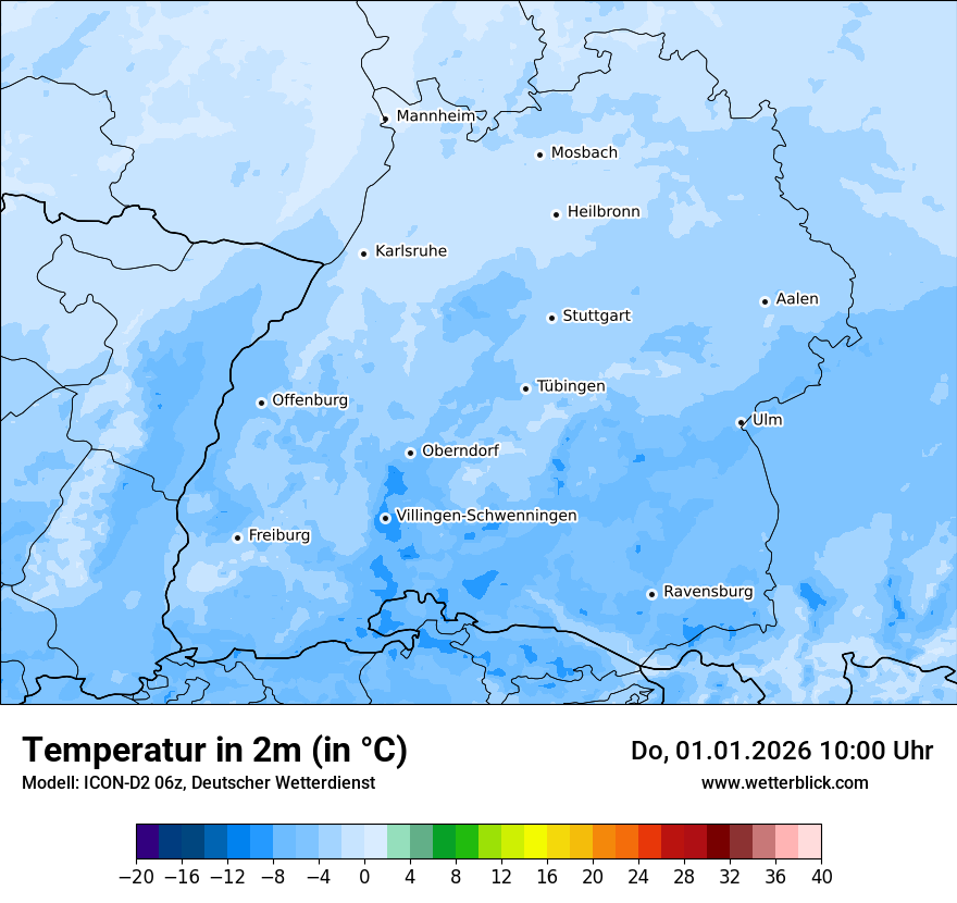 Modellkarten Temperatur