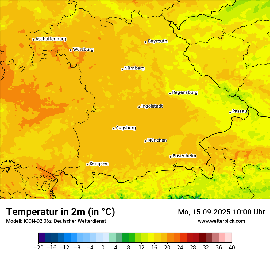Modellkarten Temperatur