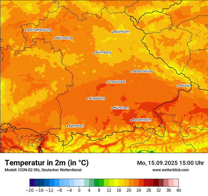 Modellkarten Temperatur