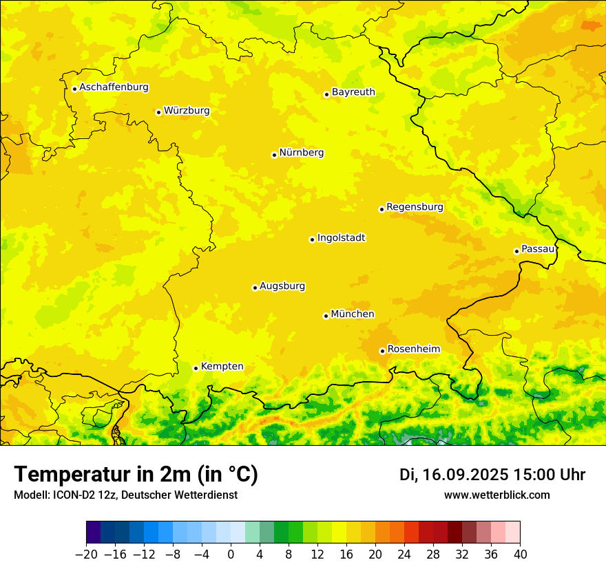 Modellkarten Temperatur