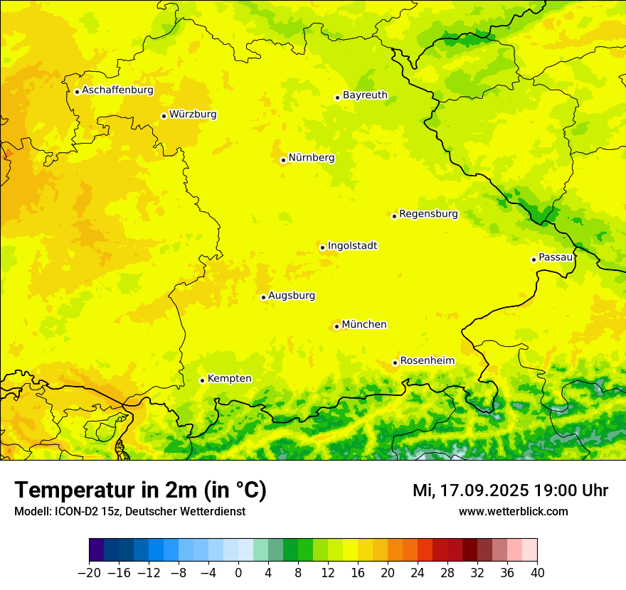 Modellkarten Temperatur