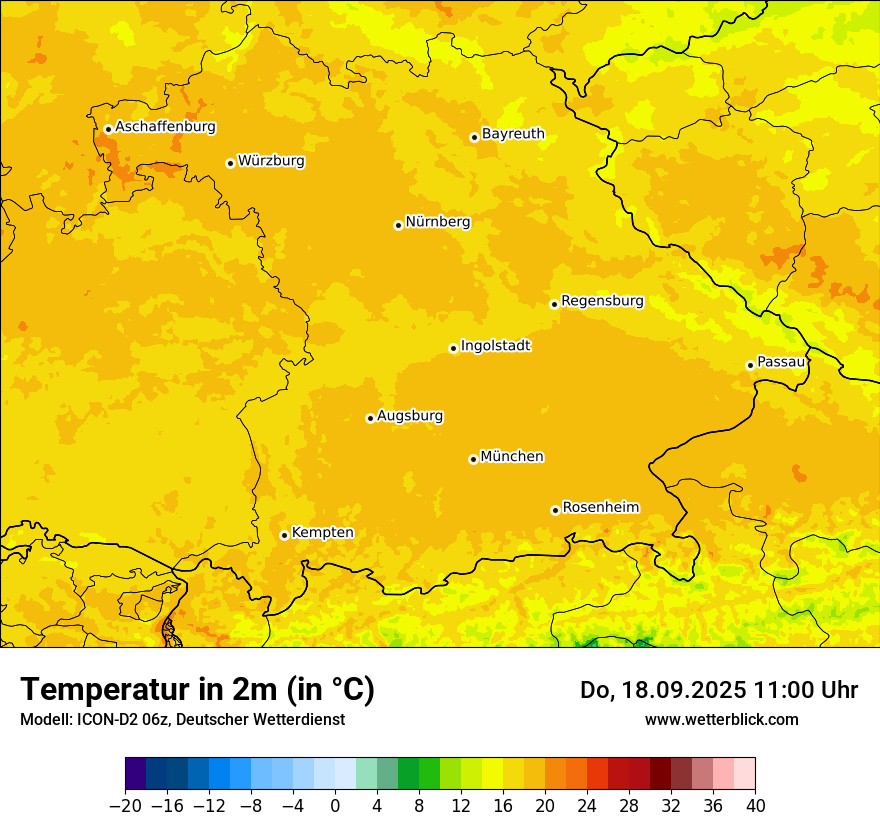 Modellkarten Temperatur