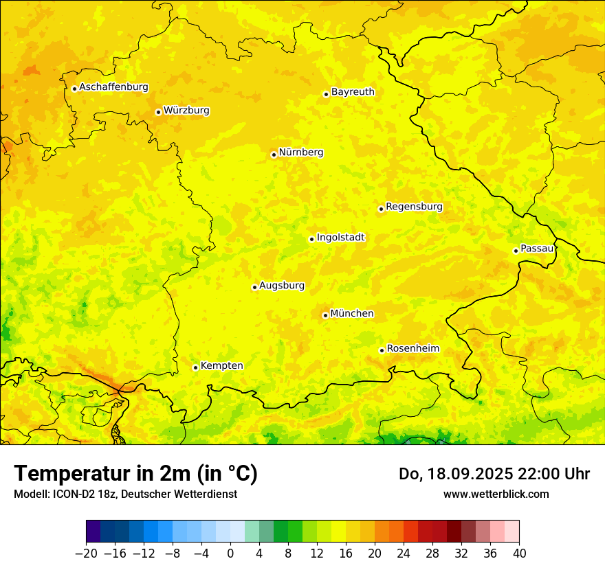 Modellkarten Temperatur