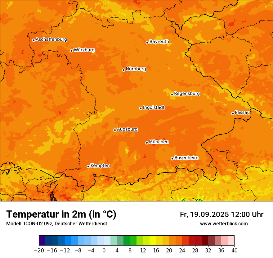 Modellkarten Temperatur