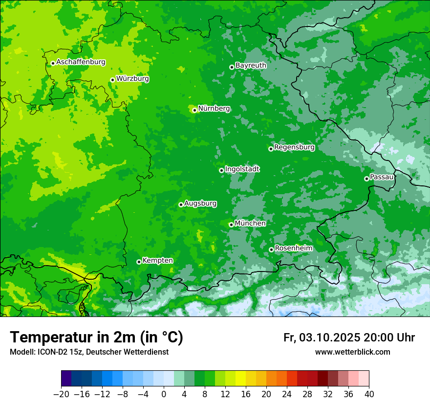 Modellkarten Temperatur