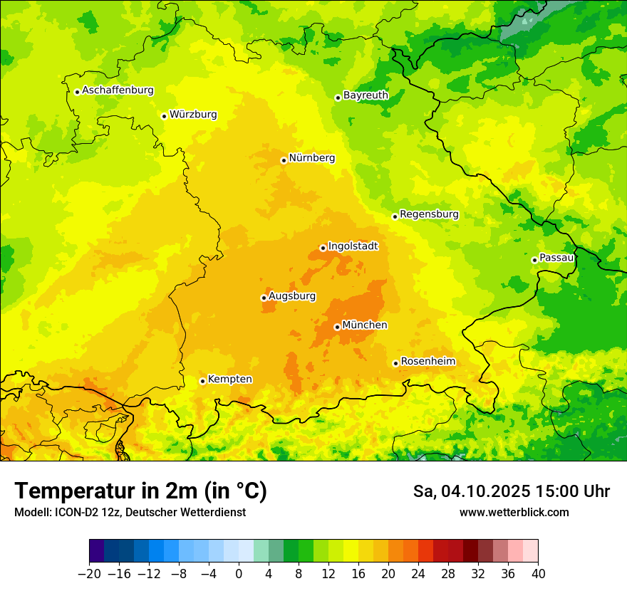 Modellkarten Temperatur