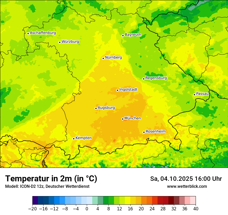 Modellkarten Temperatur