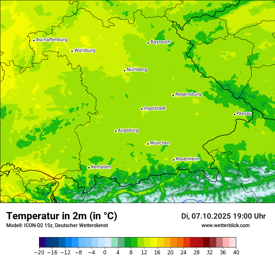 Modellkarten Temperatur