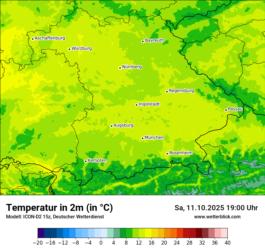 Modellkarten Temperatur