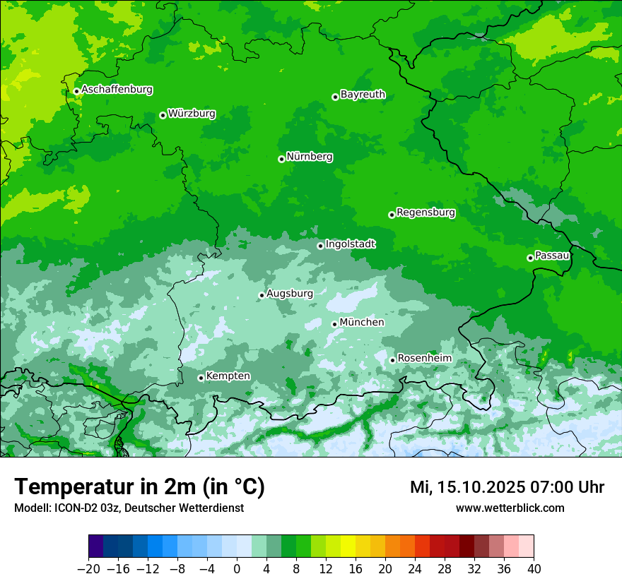 Modellkarten Temperatur