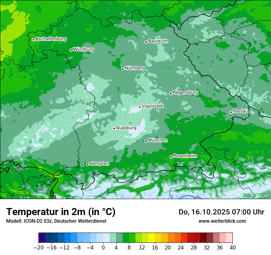 Modellkarten Temperatur