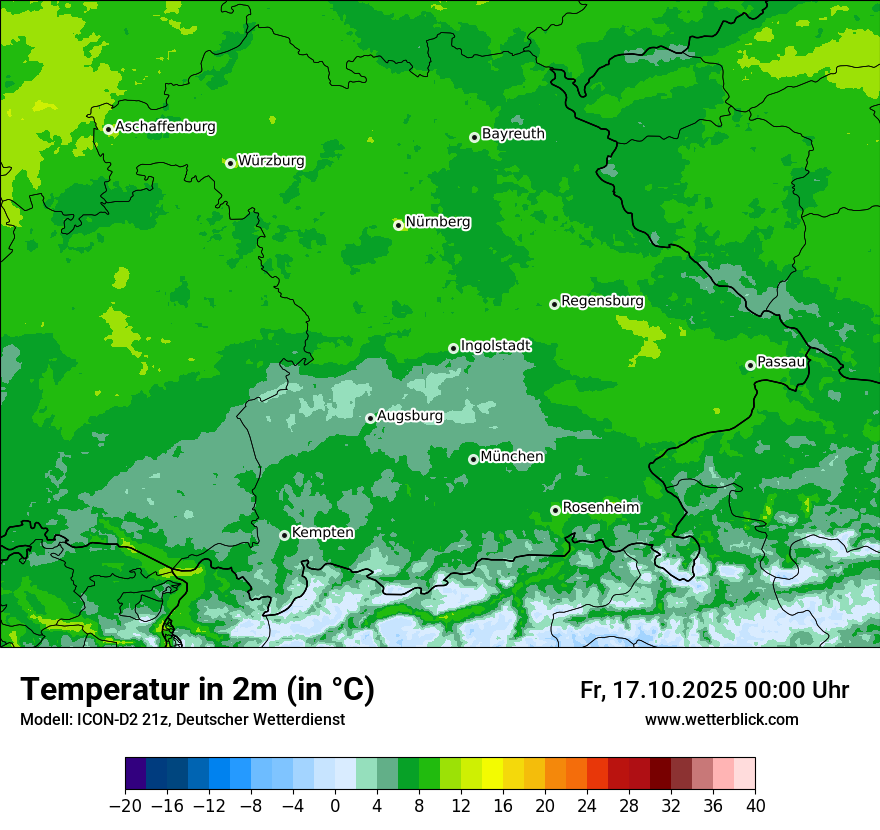 Modellkarten Temperatur